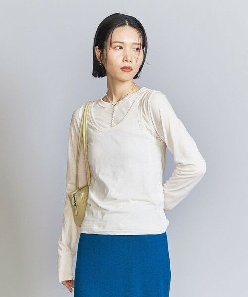 BEAUTY&YOUTH UNITED ARROWS / ビューティー&ユース ユナイテッドアローズ カットソー | シアー レイヤード カットソー Tシャツ | 詳細2