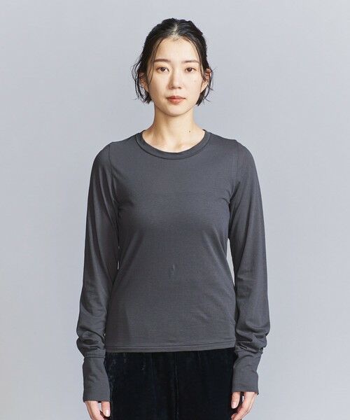 BEAUTY&YOUTH UNITED ARROWS / ビューティー&ユース ユナイテッドアローズ カットソー | シアー レイヤード カットソー Tシャツ | 詳細16