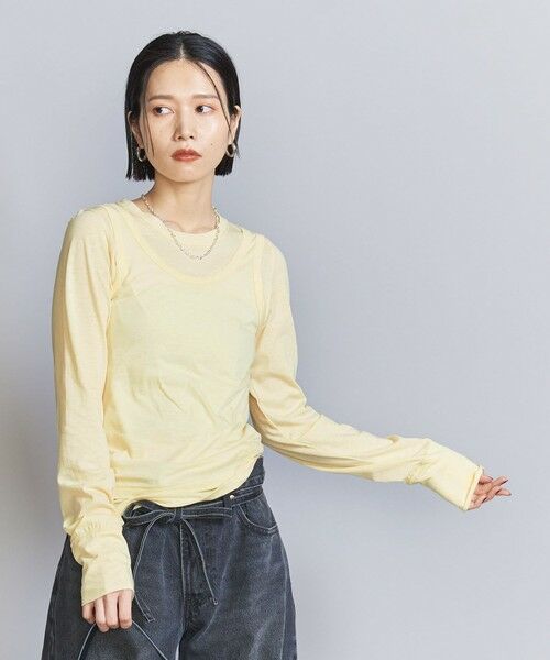 BEAUTY&YOUTH UNITED ARROWS / ビューティー&ユース ユナイテッドアローズ カットソー | シアー レイヤード カットソー Tシャツ | 詳細17