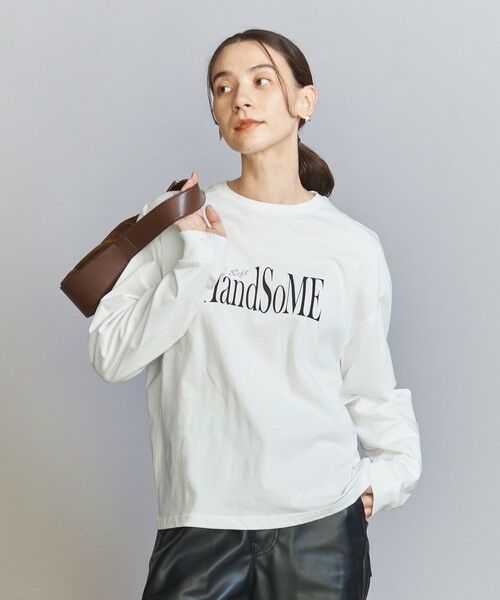 BEAUTY&YOUTH UNITED ARROWS / ビューティー&ユース ユナイテッドアローズ カットソー | 【WEB限定】ロゴプリント ロングスリーブTシャツ | 詳細1