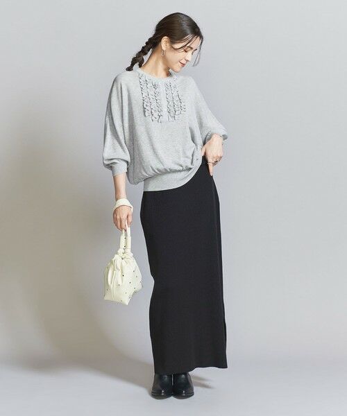 BEAUTY&YOUTH UNITED ARROWS / ビューティー&ユース ユナイテッドアローズ ニット・セーター | 【WEB限定】フリルニットプルオーバー -ウォッシャブル- | 詳細9