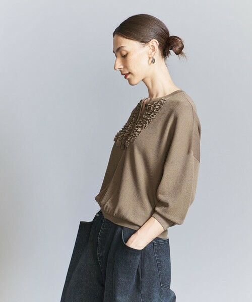 BEAUTY&YOUTH UNITED ARROWS / ビューティー&ユース ユナイテッドアローズ ニット・セーター | 【WEB限定】フリルニットプルオーバー -ウォッシャブル- | 詳細18