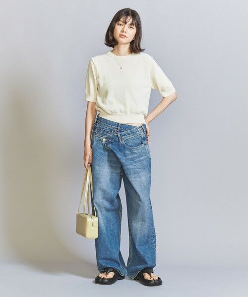 BEAUTY&YOUTH UNITED ARROWS / ビューティー&ユース ユナイテッドアローズ デニムパンツ | ダメージ ラップワイド デニムパンツ | 詳細13