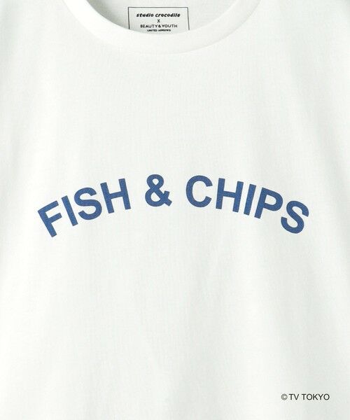 BEAUTY&YOUTH UNITED ARROWS / ビューティー&ユース ユナイテッドアローズ カットソー | 【WEB限定】＜Amebas!×BEAUTY&YOUTH＞FISH＆CHIPS プリントTシャツ | 詳細4