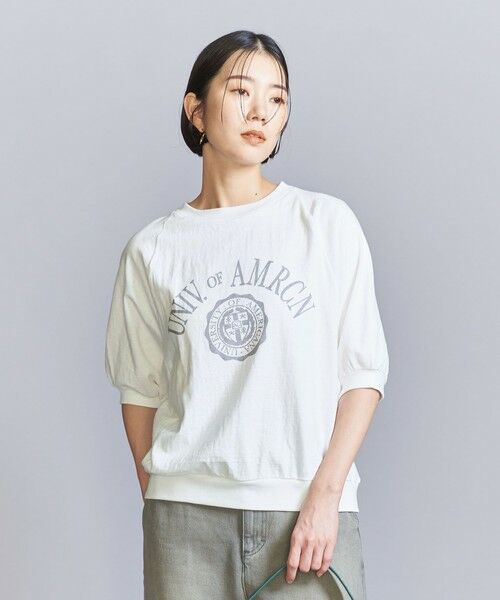 BEAUTY&YOUTH UNITED ARROWS / ビューティー&ユース ユナイテッドアローズ Tシャツ | ＜Americana＞プリント ラグランスリーブ Tシャツ | 詳細1