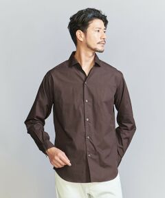 【WEB限定 WARDROBE SMART】コットン ポプリン ワイドカラー スキッパー シャツ