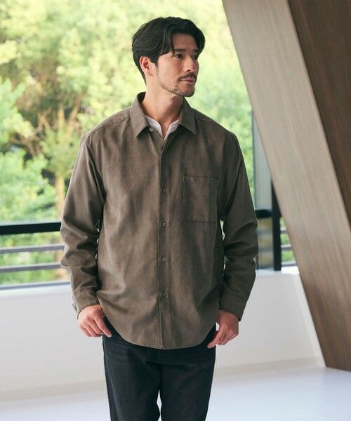 BEAUTY&YOUTH UNITED ARROWS / ビューティー&ユース ユナイテッドアローズ シャツ・ブラウス | 【WEB限定 WARDROBE SMART】スエードライク シャツ | 詳細14