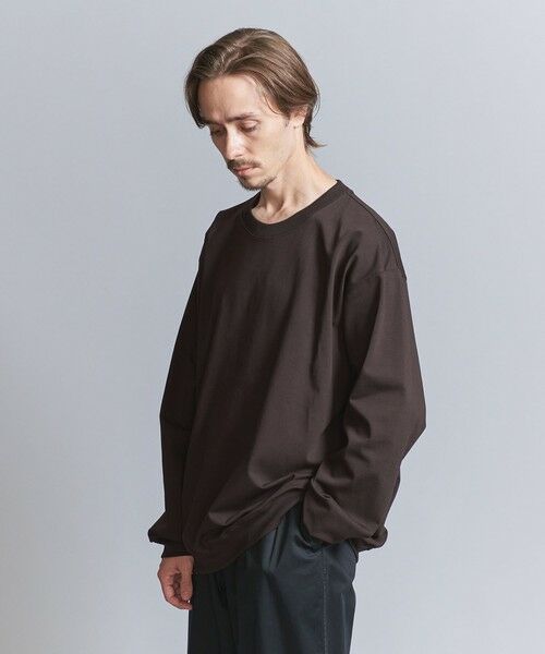 BEAUTY&YOUTH UNITED ARROWS / ビューティー&ユース ユナイテッドアローズ カットソー | ファイン グロッシー コットン スウェットTシャツ | 詳細8