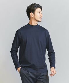 【WEB限定 WARDROBE SMART】クリア ガスコットン モックネック カットソー【抗菌・防臭】