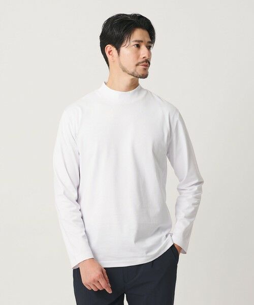 BEAUTY&YOUTH UNITED ARROWS / ビューティー&ユース ユナイテッドアローズ カットソー | 【WEB限定 WARDROBE SMART】クリア ガスコットン モックネック カットソー【抗菌・防臭】 | 詳細1