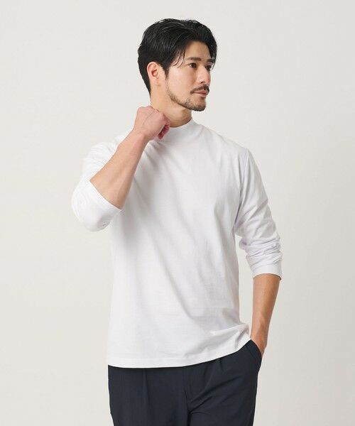 BEAUTY&YOUTH UNITED ARROWS / ビューティー&ユース ユナイテッドアローズ カットソー | 【WEB限定 WARDROBE SMART】クリア ガスコットン モックネック カットソー【抗菌・防臭】 | 詳細4