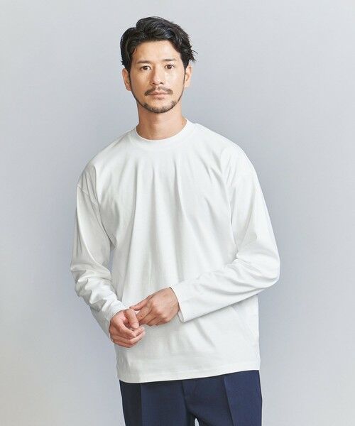 BEAUTY&YOUTH UNITED ARROWS / ビューティー&ユース ユナイテッドアローズ カットソー | 【WEB限定 WARDROBE SMART】NORITAKE クルーネック リラックス テーパード カットソー | 詳細1