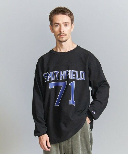 BEAUTY&YOUTH UNITED ARROWS / ビューティー&ユース ユナイテッドアローズ カットソー | 【別注】 ＜Champion＞ 9.4oz フットボール Tシャツ | 詳細1