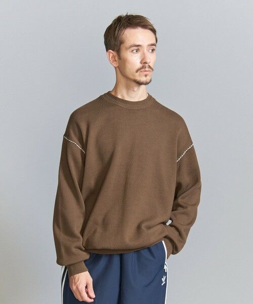 BEAUTY&YOUTH UNITED ARROWS / ビューティー&ユース ユナイテッドアローズ ニット・セーター | ハンドステッチ コットン クルーネック ニット | 詳細6