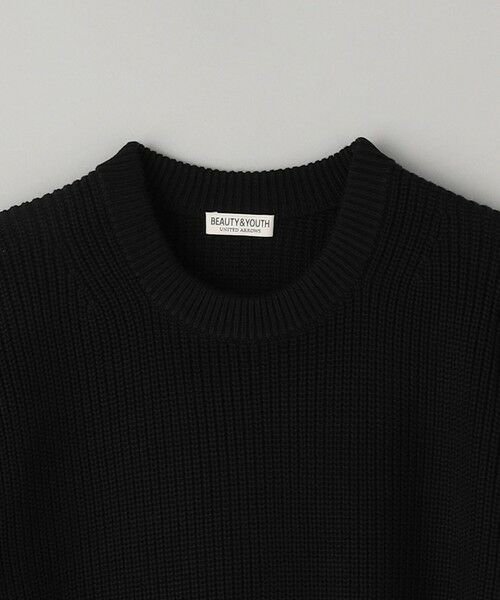 BEAUTY&YOUTH UNITED ARROWS / ビューティー&ユース ユナイテッドアローズ ニット・セーター | クリスプ アゼ フォルム クルーネック ニット ‐ウォッシャブル‐ | 詳細5