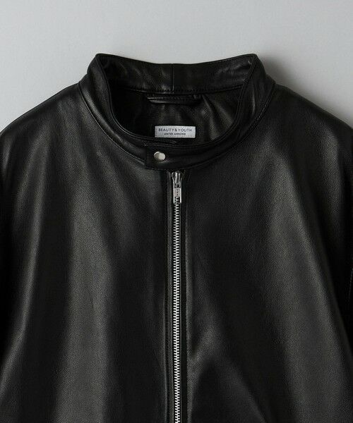 BEAUTY&YOUTH UNITED ARROWS / ビューティー&ユース ユナイテッドアローズ レザーブルゾン・ジャケット | 【WEB限定 WARDROBE SMART】 シープ シングル ライダースジャケット | 詳細17