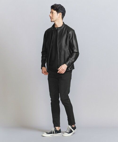 BEAUTY&YOUTH UNITED ARROWS / ビューティー&ユース ユナイテッドアローズ レザーブルゾン・ジャケット | 【WEB限定 WARDROBE SMART】 シープ シングル ライダースジャケット | 詳細2