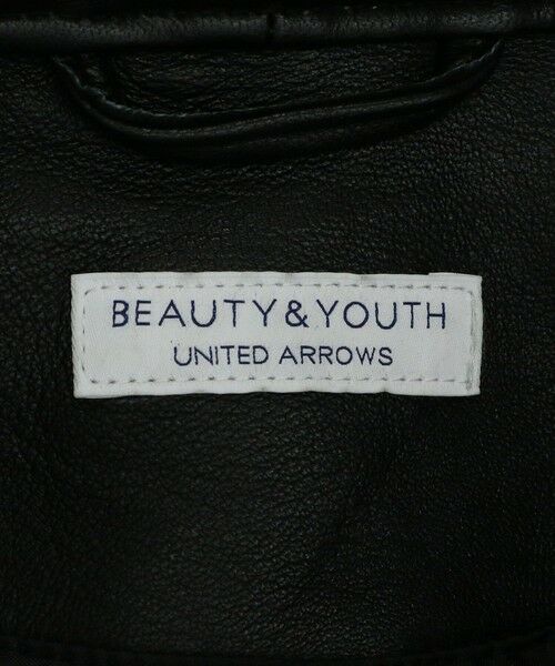 BEAUTY&YOUTH UNITED ARROWS / ビューティー&ユース ユナイテッドアローズ レザーブルゾン・ジャケット | 【WEB限定 WARDROBE SMART】 シープ シングル ライダースジャケット | 詳細25