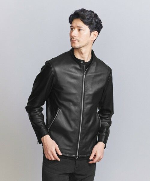 BEAUTY&YOUTH UNITED ARROWS / ビューティー&ユース ユナイテッドアローズ レザーブルゾン・ジャケット | 【WEB限定 WARDROBE SMART】 シープ シングル ライダースジャケット | 詳細4