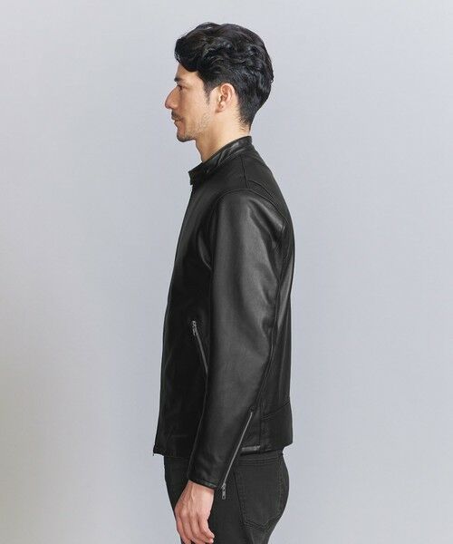 BEAUTY&YOUTH UNITED ARROWS / ビューティー&ユース ユナイテッドアローズ レザーブルゾン・ジャケット | 【WEB限定 WARDROBE SMART】 シープ シングル ライダースジャケット | 詳細6