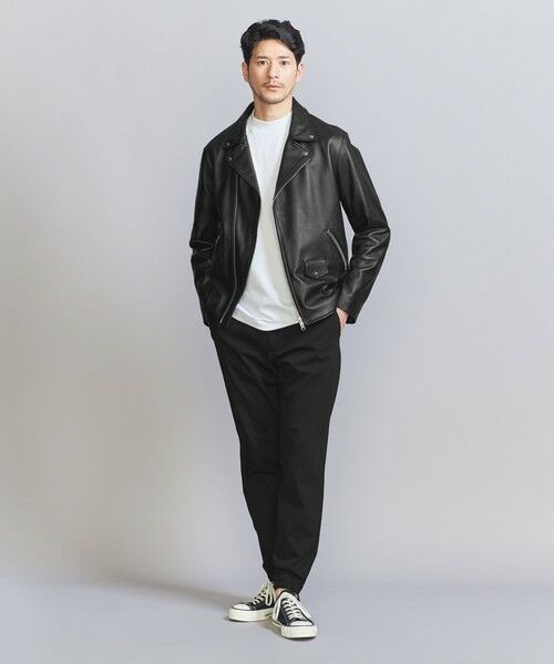 BEAUTY&YOUTH UNITED ARROWS / ビューティー&ユース ユナイテッドアローズ レザーブルゾン・ジャケット | 【WEB限定 WARDROBE SMART】 シープ ダブル ライダースジャケット | 詳細2