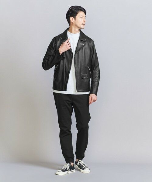 BEAUTY&YOUTH UNITED ARROWS / ビューティー&ユース ユナイテッドアローズ レザーブルゾン・ジャケット | 【WEB限定 WARDROBE SMART】 シープ ダブル ライダースジャケット | 詳細3