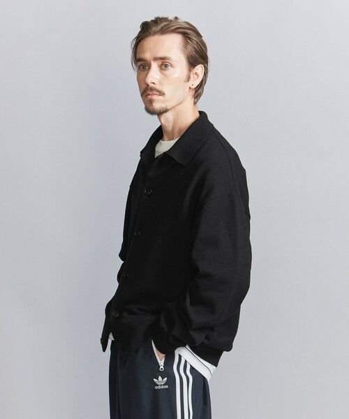 BEAUTY&YOUTH UNITED ARROWS / ビューティー&ユース ユナイテッドアローズ カーディガン・ボレロ | リング コットン ニットポロ ジャケット | 詳細1