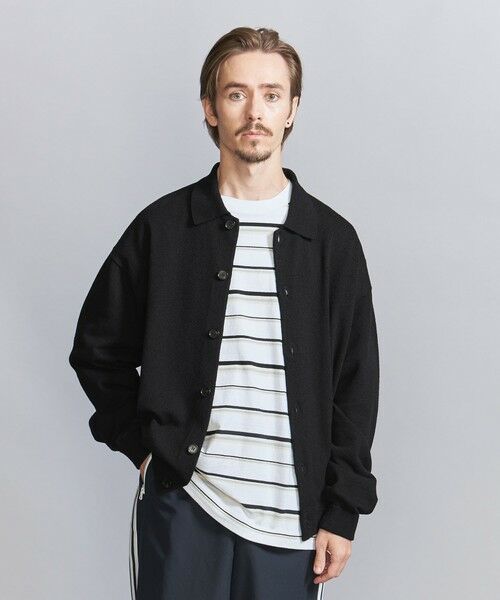 BEAUTY&YOUTH UNITED ARROWS / ビューティー&ユース ユナイテッドアローズ カーディガン・ボレロ | リング コットン ニットポロ ジャケット | 詳細2