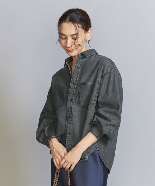 BEAUTY&YOUTH UNITED ARROWS / ビューティー&ユース ユナイテッドアローズ シャツ・ブラウス | 【WEB限定】ボリュームスリーブ デニムシャツ | 詳細1