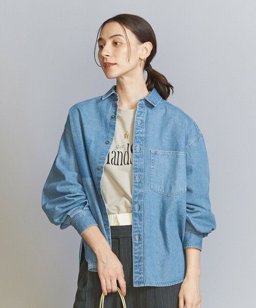 BEAUTY&YOUTH UNITED ARROWS / ビューティー&ユース ユナイテッドアローズ シャツ・ブラウス | 【WEB限定】ボリュームスリーブ デニムシャツ | 詳細7