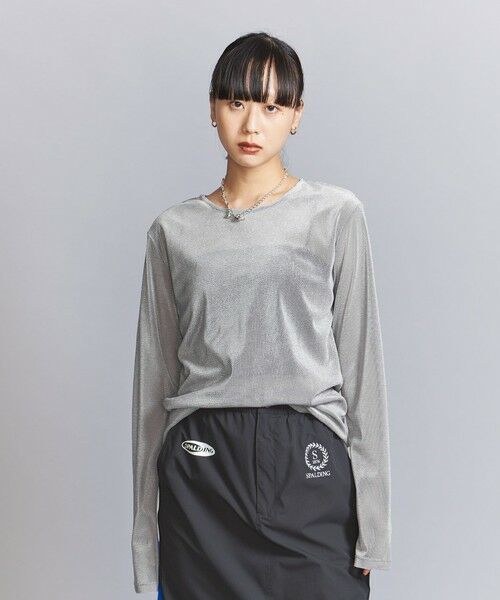 BEAUTY&YOUTH UNITED ARROWS / ビューティー&ユース ユナイテッドアローズ カットソー | メッシュベロア カットソー トップス | 詳細4