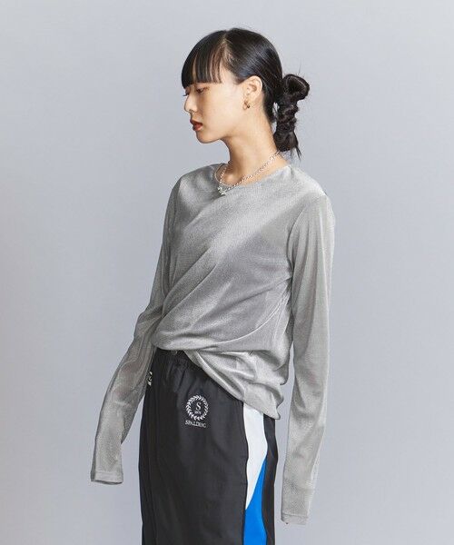 BEAUTY&YOUTH UNITED ARROWS / ビューティー&ユース ユナイテッドアローズ カットソー | メッシュベロア カットソー トップス | 詳細5