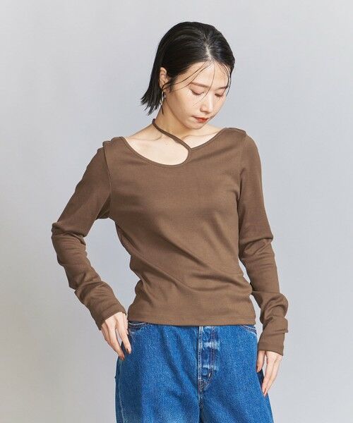 BEAUTY&YOUTH UNITED ARROWS / ビューティー&ユース ユナイテッドアローズ カットソー | コットン カットアウト カットソートップス | 詳細7