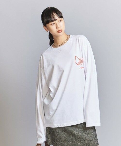 BEAUTY&YOUTH UNITED ARROWS / ビューティー&ユース ユナイテッドアローズ Tシャツ | 【別注】＜Ophrys＞プリント ロングスリーブ Tシャツ | 詳細1