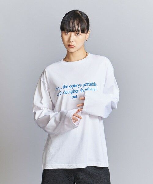 BEAUTY&YOUTH UNITED ARROWS / ビューティー&ユース ユナイテッドアローズ Tシャツ | 【別注】＜Ophrys＞プリント ロングスリーブ Tシャツ | 詳細14