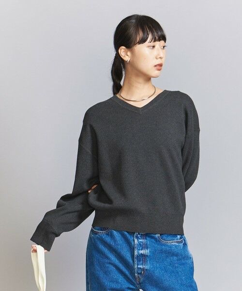 BEAUTY&YOUTH UNITED ARROWS / ビューティー&ユース ユナイテッドアローズ ニット・セーター | ソフトコットン Vネック スムース ニットプルオーバー -ウォッシャブル- | 詳細4