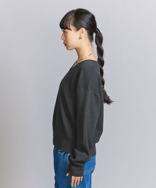 BEAUTY&YOUTH UNITED ARROWS / ビューティー&ユース ユナイテッドアローズ ニット・セーター | ソフトコットン Vネック スムース ニットプルオーバー -ウォッシャブル- | 詳細8