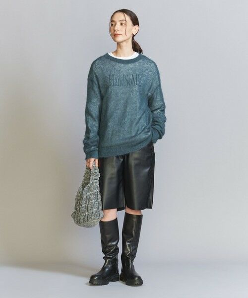 BEAUTY&YOUTH UNITED ARROWS / ビューティー&ユース ユナイテッドアローズ ニット・セーター | アルパカナイロン スカシ クルーネック ニット | 詳細7