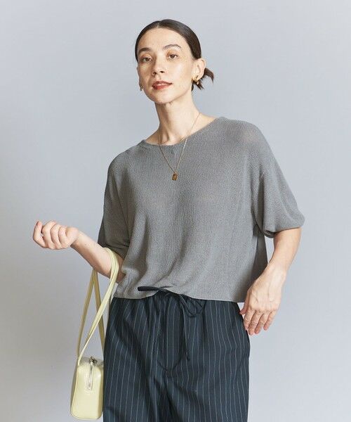 BEAUTY&YOUTH UNITED ARROWS / ビューティー&ユース ユナイテッドアローズ ニット・セーター | 【WEB限定】レーヨンコットン アゼニットプルオーバー -2WAY- | 詳細10