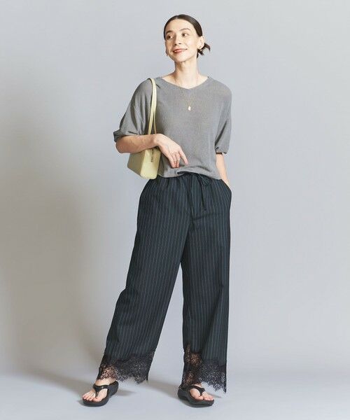 BEAUTY&YOUTH UNITED ARROWS / ビューティー&ユース ユナイテッドアローズ ニット・セーター | 【WEB限定】レーヨンコットン アゼニットプルオーバー -2WAY- | 詳細12