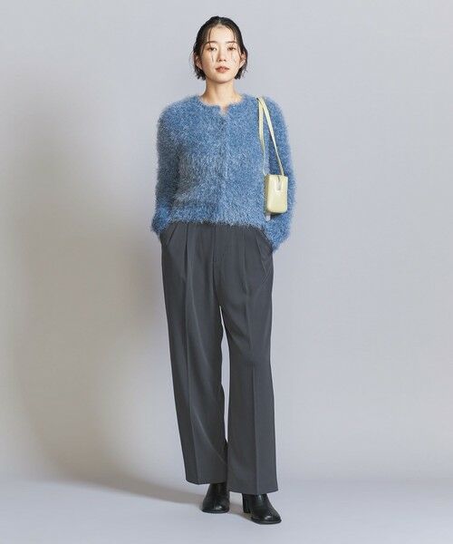 BEAUTY&YOUTH UNITED ARROWS / ビューティー&ユース ユナイテッドアローズ スラックス・ドレスパンツ | 【WEB限定】バックゴム ツイル タックワイドパンツ -ウォッシャブル- | 詳細8