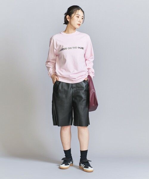 BEAUTY&YOUTH UNITED ARROWS / ビューティー&ユース ユナイテッドアローズ ショート・ハーフ・半端丈パンツ | フェイクレザー ハーフパンツ | 詳細3