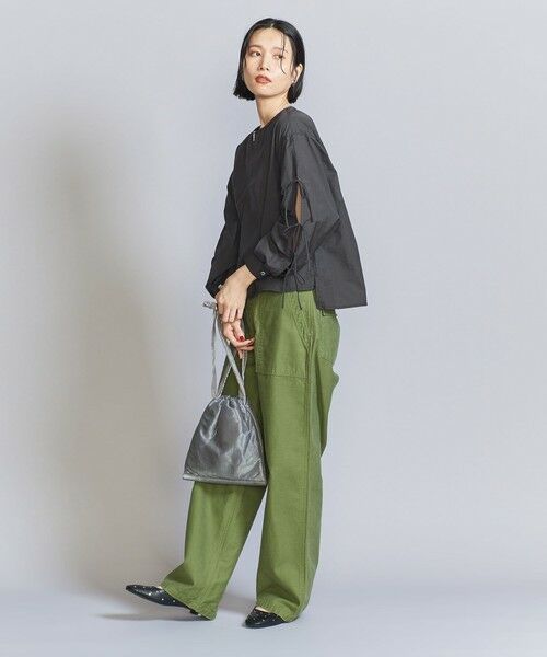 BEAUTY&YOUTH UNITED ARROWS / ビューティー&ユース ユナイテッドアローズ シャツ・ブラウス | 【WEB限定】ナイロンコットン リボンスリーブブラウス -ウォッシャブル- | 詳細3