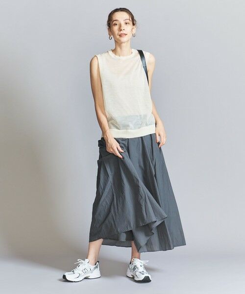 BEAUTY&YOUTH UNITED ARROWS / ビューティー&ユース ユナイテッドアローズ ロング・マキシ丈スカート | 【WEB限定】ナイロンコットン タックギャザースカート -ウォッシャブル- | 詳細19