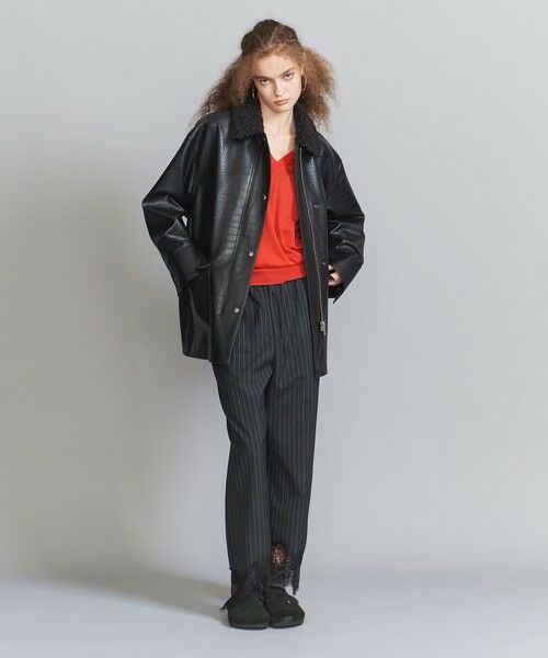 BEAUTY&YOUTH UNITED ARROWS / ビューティー&ユース ユナイテッドアローズ その他アウター | フェイククロコレザー ジャケット -2WAY- | 詳細2