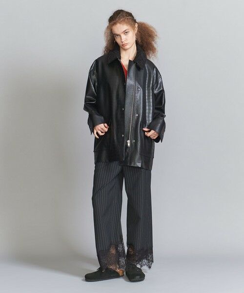 BEAUTY&YOUTH UNITED ARROWS / ビューティー&ユース ユナイテッドアローズ その他アウター | フェイククロコレザー ジャケット -2WAY- | 詳細3