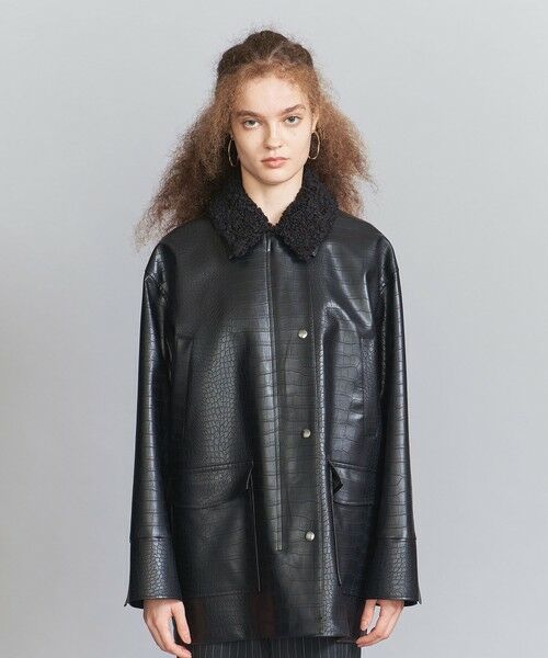 BEAUTY&YOUTH UNITED ARROWS / ビューティー&ユース ユナイテッドアローズ その他アウター | フェイククロコレザー ジャケット -2WAY- | 詳細4