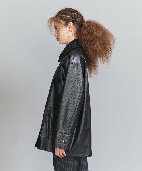 BEAUTY&YOUTH UNITED ARROWS / ビューティー&ユース ユナイテッドアローズ その他アウター | フェイククロコレザー ジャケット -2WAY- | 詳細5