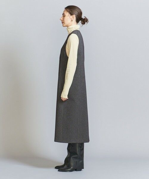 BEAUTY&YOUTH UNITED ARROWS / ビューティー&ユース ユナイテッドアローズ ロング・マキシ丈ワンピース | ヘリンボーン ジャンパースカート＆ジレ -2WAY- | 詳細5