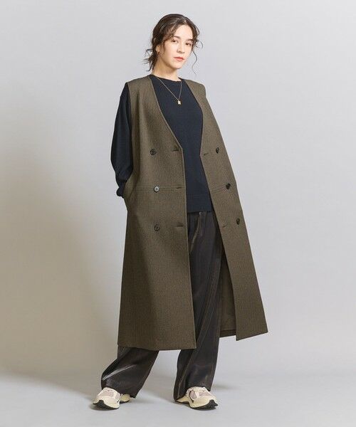 BEAUTY&YOUTH UNITED ARROWS / ビューティー&ユース ユナイテッドアローズ ロング・マキシ丈ワンピース | ヘリンボーン ジャンパースカート＆ジレ -2WAY- | 詳細20